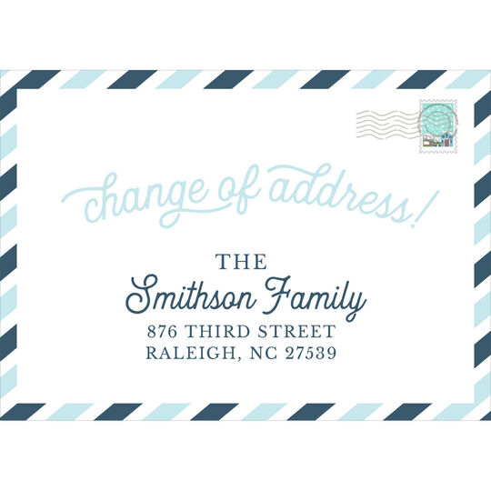 Air Mail Change of Address Moving Announcements